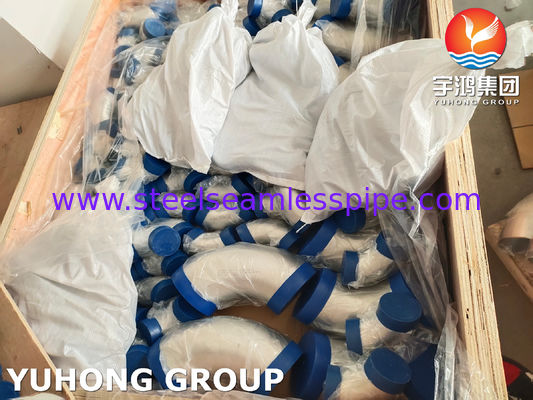 Cút thép không gỉ ASTM A403 WP304-S liền mạch bán kính dài 90 độ mối nối hàn giáp mí