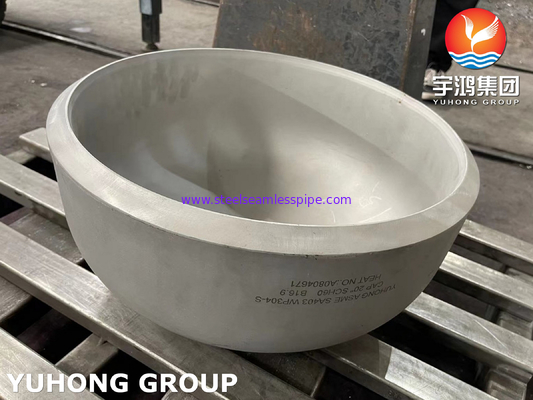 ASME SA403 WP304-S Cap thép không gỉ Kích thước lớn 40 inch Butt Weld Pipe Fitting PT