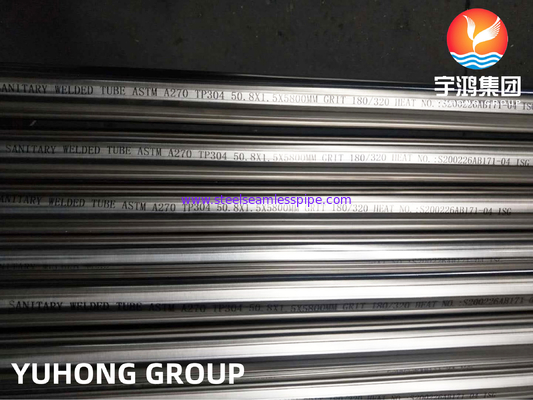 ASTM A270 TP304 ống hàn thép không gỉ, xử lý sưởi sáng được sử dụng trong các ứng dụng vệ sinh