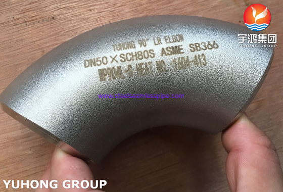 ASTM B366 WP904L khuỷu tay 90 độ thép không gỉ Buttweld Fitting ASME B16.9
