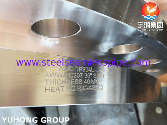 Mặt bích trượt ASTM A240 SS904L với mặt phẳng AWWA C207 và kích thước tùy chỉnh