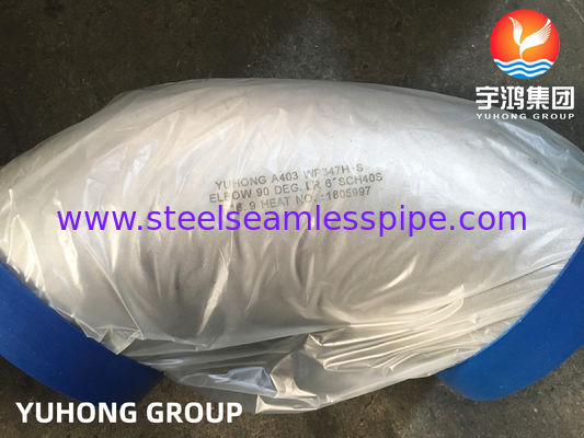 ASTM A403 WP347H-S 90° Long Radius Elbow Butt Weld Fitting cho đường ống quá trình nhiệt độ cao