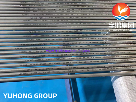 ASTM A213/A269 TP316/316L 1.4401/1.4404 Bụi lò sưởi sáng thép không gỉ