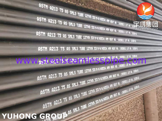 Ống thép hợp kim ASTM A213 T5 liền mạch, hoàn thiện nóng, dùng cho bộ trao đổi nhiệt và ứng dụng nồi hơi với kích thước tùy chỉnh