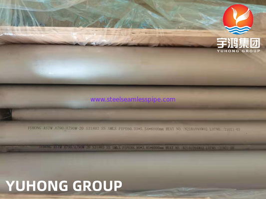 ASTM A790 UNS S32750（2507, 1.4410), Ống thép không gỉ siêu kép, PREN>40