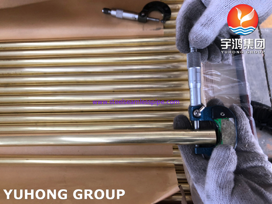 ASTM B111 C44300 / DIN CuZn28Sn1 ống không may bằng đồng ống trao đổi nhiệt
