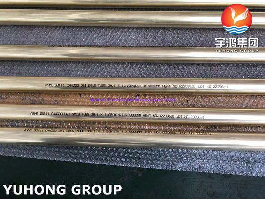 ASTM B111 C44300 / DIN CuZn28Sn1 ống không may bằng đồng ống trao đổi nhiệt