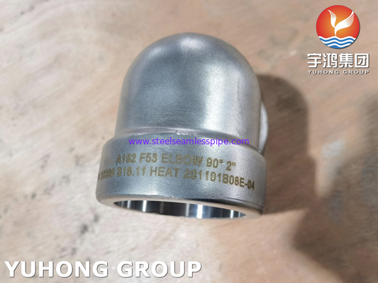 A182 F53 Socket Weld Elbow, UNS S32750 Super Duplex Stained Forged Fitting