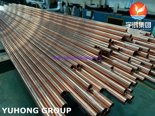 ASTM B111 UNS C12200 / CW024A ống đồng liền mạch, ống trao đổi nhiệt DHP
