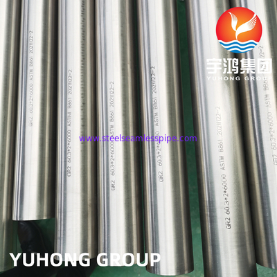 ASTM B861 GR2 (R50400, 3.7035) ống không may được sơn bằng hợp kim titan
