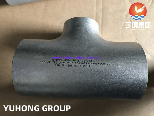Phụng cắm ống thép képlex Reducer Tee B16.9 ASTM A815 UNS S31803