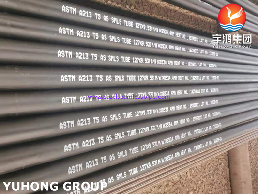 Bơm nồi hơi ASTM A213 lớp T5 Sắt hợp kim ống liền mạch màu đen sơn cho nồi hơi