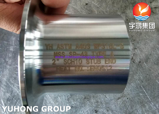 ASTM A403 WP316L-S Stub End LOẠI A BW Oil Gas Hóa dầu Khí tự nhiên