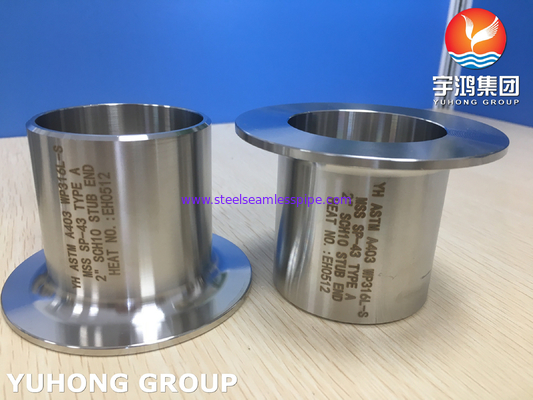 ASTM A403 WP316L-S Stub End LOẠI A BW Oil Gas Hóa dầu Khí tự nhiên