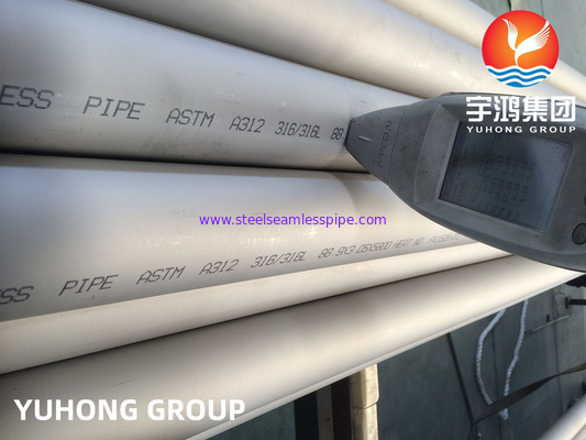 Tubos de Acero Inoxidable Sin Costura ASTM A312 TP304L TP316L Ngâm ủ 100% UT ET