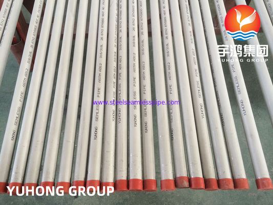Tubos de Acero Inoxidable Sin Costura ASTM A312 TP304L TP316L Ngâm ủ 100% UT ET