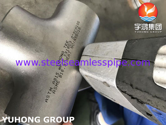 Lắp ống thép song công Tee bằng nhau ASTM A815 S31804 B16.9 Dầu trao đổi nhiệt