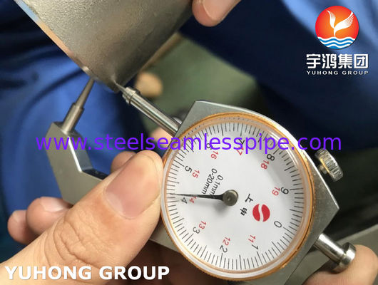 Lắp ống thép song công Tee bằng nhau ASTM A815 S31804 B16.9 Dầu trao đổi nhiệt