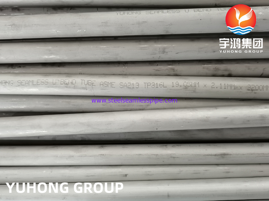 ống trao đổi nhiệt thép không gỉ ống liền mạch / hàn, tráng / sáng Annealed A213 TP304L