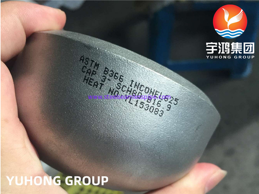 Phụ kiện ống thép nắp ASTM B366 Inconel 625 B16.9 Phát điện khí dầu