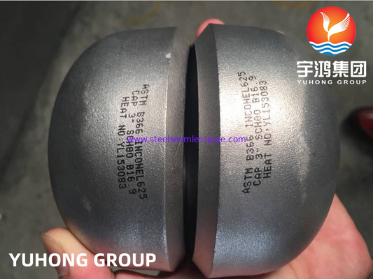 Phụ kiện ống thép nắp ASTM B366 Inconel 625 B16.9 Phát điện khí dầu