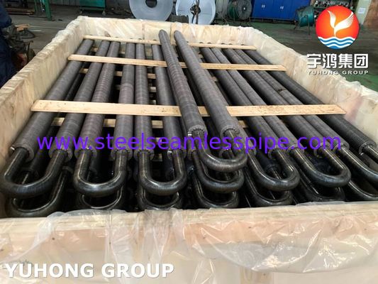 Carbon Steel U Bend Solid Fined Tube, High Frequency Welded Fin With A106 Gr.B Pipe được sử dụng trong Economizer