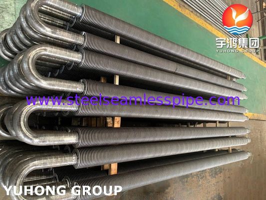 Carbon Steel U Bend Solid Fined Tube, High Frequency Welded Fin With A106 Gr.B Pipe được sử dụng trong Economizer