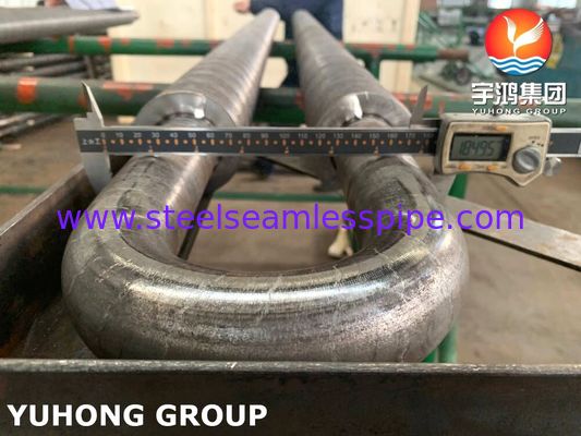 Carbon Steel U Bend Solid Fined Tube, High Frequency Welded Fin With A106 Gr.B Pipe được sử dụng trong Economizer