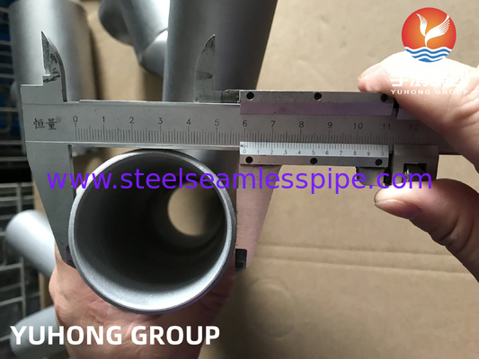 ASTM A815 S31803-W Y TEE Phụ kiện hàn mông B16.9 Phân bón lọc dầu Khí