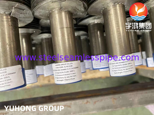 ASME SB163 N04400 G Loại ống Fin Al99.5 Ống Fin nhúng cho Vaporizer