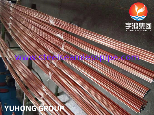 ASTM B111 C12200 ống trao đổi nhiệt đồng liền mạch