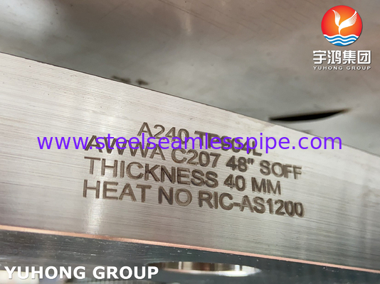 ASTM A240 F904L, UNS N08904, AWWA C207 Thép không gỉ trượt trên vòm, mặt phẳng