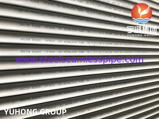 Bụi trao đổi nhiệt, ASTM A269 TP304, 1.4301 Bụi không may thép không gỉ cho máy sưởi