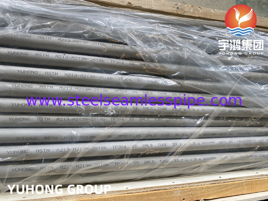 ASTM A213 / ASME SA213 TP304 ống trao đổi nhiệt liền mạch thép không gỉ