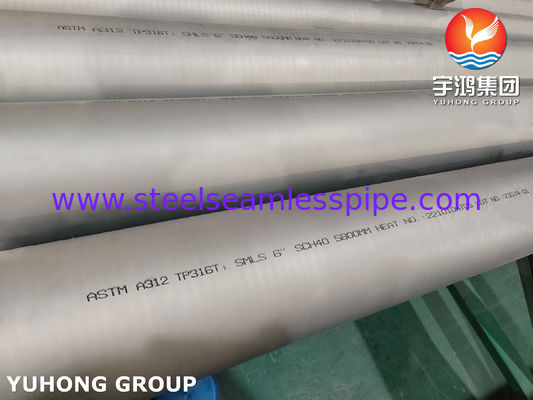 Ống liền mạch bằng thép không gỉ ASTM A312 TP316Ti Phụ kiện thuyền hóa chất Bộ trao đổi nhiệt
