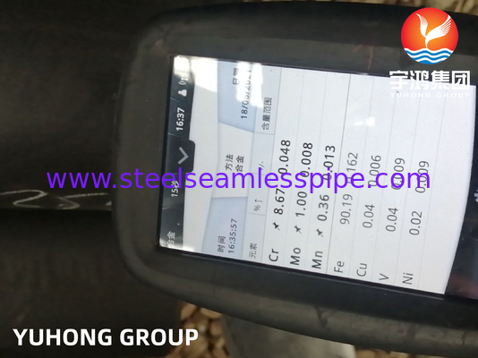 ASTM A335 / ASME SA335 P9 Sản phẩm thép hợp kim ống liền mạch màu đen sơn kết thúc
