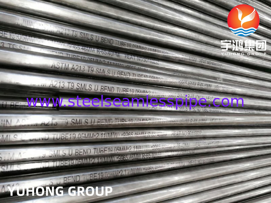 ASME SA213 T9 kim loại hợp kim ống u cong liền mạch cho nồi hơi, máy ngưng tụ, ứng dụng trao đổi nhiệt