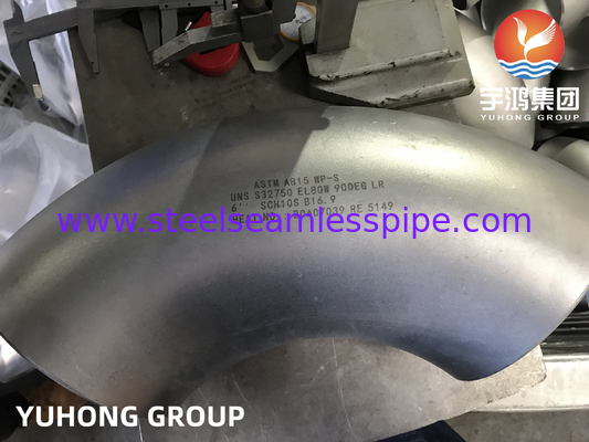 Phụ kiện ống thép siêu kép Khuỷu tay ASTM A815 WP-S32750 Ô tô hóa dầu