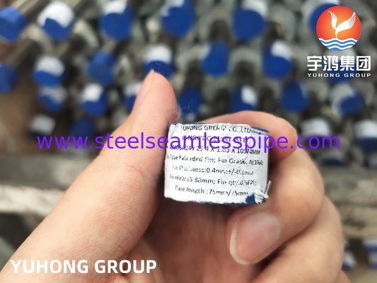 Thép không gỉ ống nhăn ép SA249 TP304 ống hàn với vây nhôm