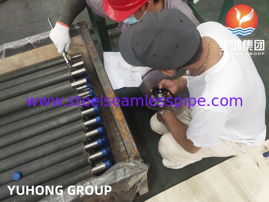 Thép không gỉ ống nhăn ép SA249 TP304 ống hàn với vây nhôm
