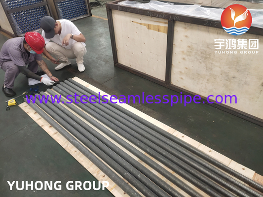 Thép không gỉ ống nhăn ép SA249 TP304 ống hàn với vây nhôm