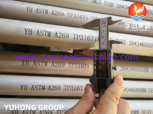 ASTM A269 TP316Ti / UNS S31635 ống không may thép không gỉ cho máy trao đổi nhiệt