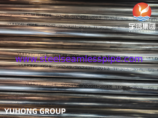 ASME SA249 TP304/304L 1.4301/1.4307 Thép không gỉ ống hàn lò sưởi sáng