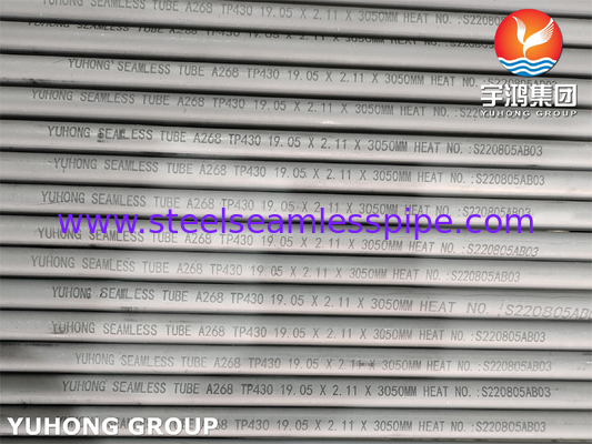 ASTM A268 TP430 1.4016 ống không may với khả năng chống ăn mòn tốt