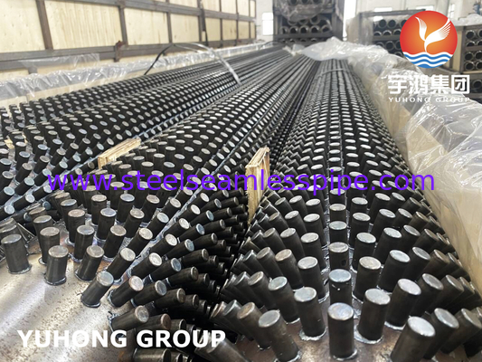 A335 P11 Sắt hợp kim thép đệm ống có vây hàn đầu đinh cho máy sưởi đốt