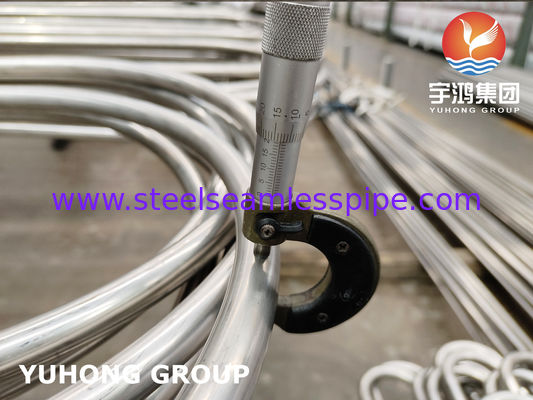 ASTM A213 TP304 Thép không gỉ ống u cong liền mạch với kết thúc sơn rực rỡ và bán kính u cong tùy chỉnh