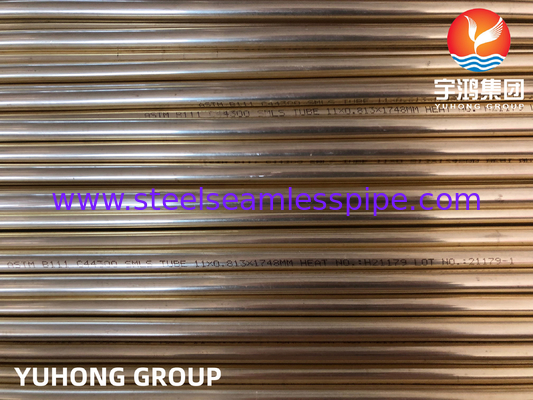 ASTM B111 C44300 ống đồng Admiralty liền mạch cho bộ trao đổi nhiệt