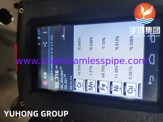 ASTM A182 / ASME SA182 F316L Bộ phận trao đổi nhiệt ống thép không gỉ