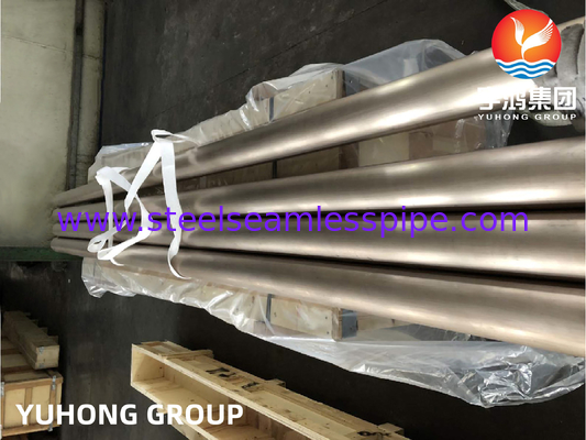 ASTM B466, ASME SB466 C70600 Vàng Nickel ống liền mạch cho bộ trao đổi nhiệt