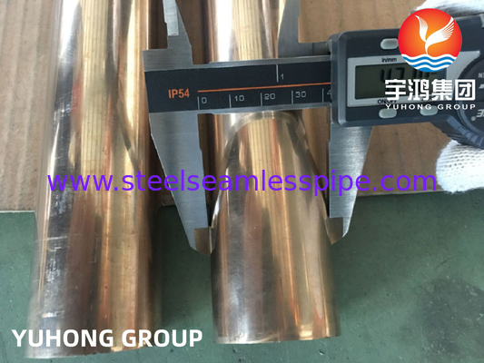ASTM B466, ASME SB466 C70600 Vàng Nickel ống liền mạch cho bộ trao đổi nhiệt